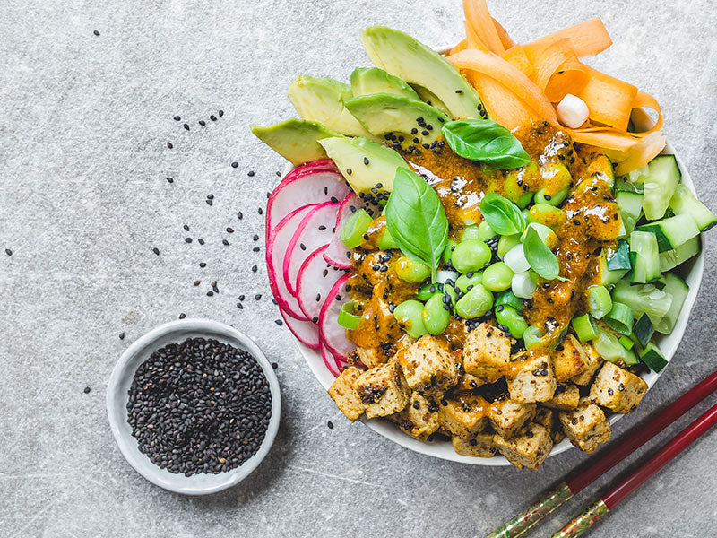 Tofu Poke-Bowl & Kuttersenf