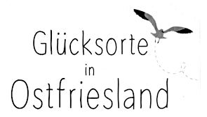 Das Logo des Buchs Glücksorte in Ostfriesland. Die Senfonie zählt zu einem der Glücksorte.