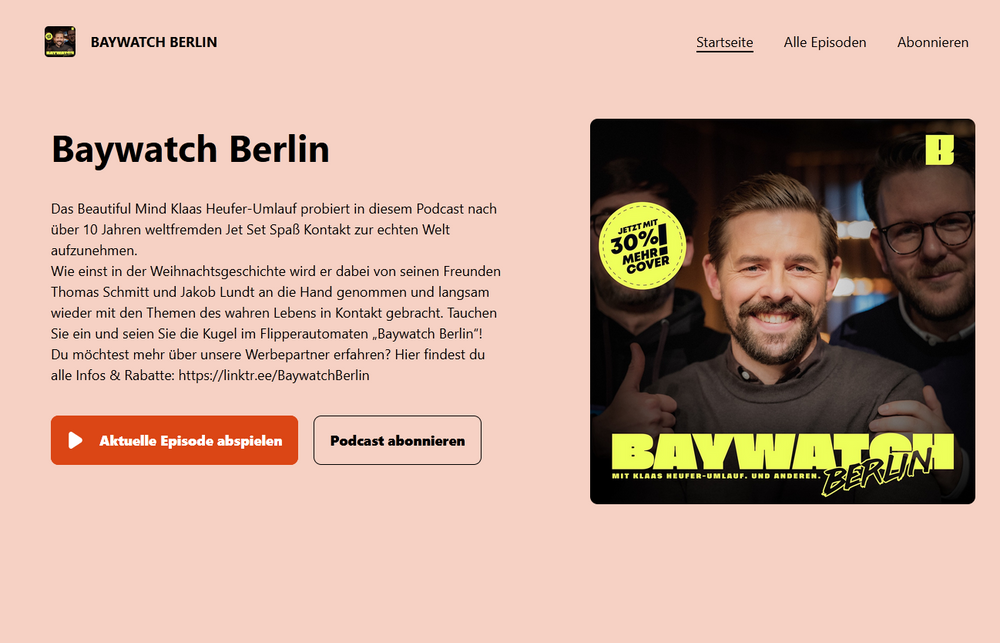 Senf im 62. Podcast von "Baywatch Berlin"