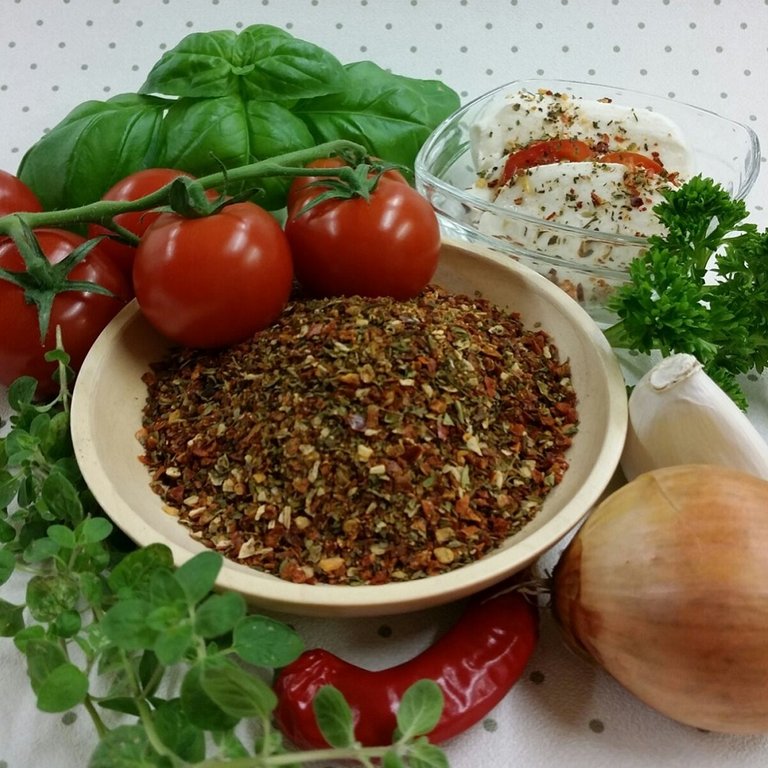 
                  
                    Mozzarella-Tomate-Gewürzzubereitung 100 g
                  
                